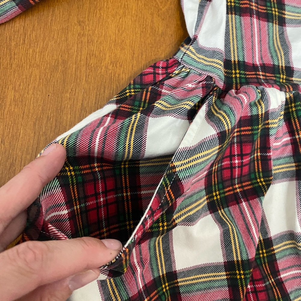 Hanna Andersson Girls Holiday Plaid Dress Size 10 - Picture 2 of 3